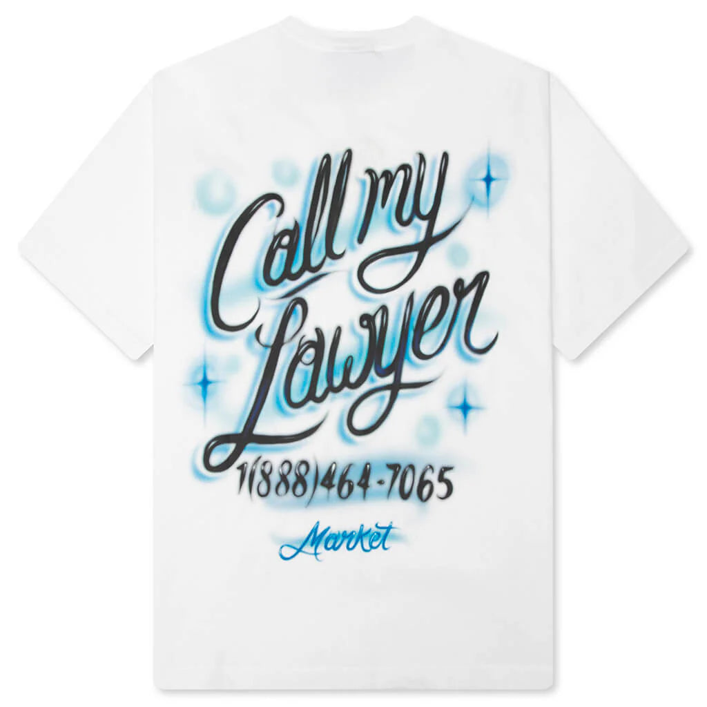 Airbrush Call My Lawyer T Shirt White