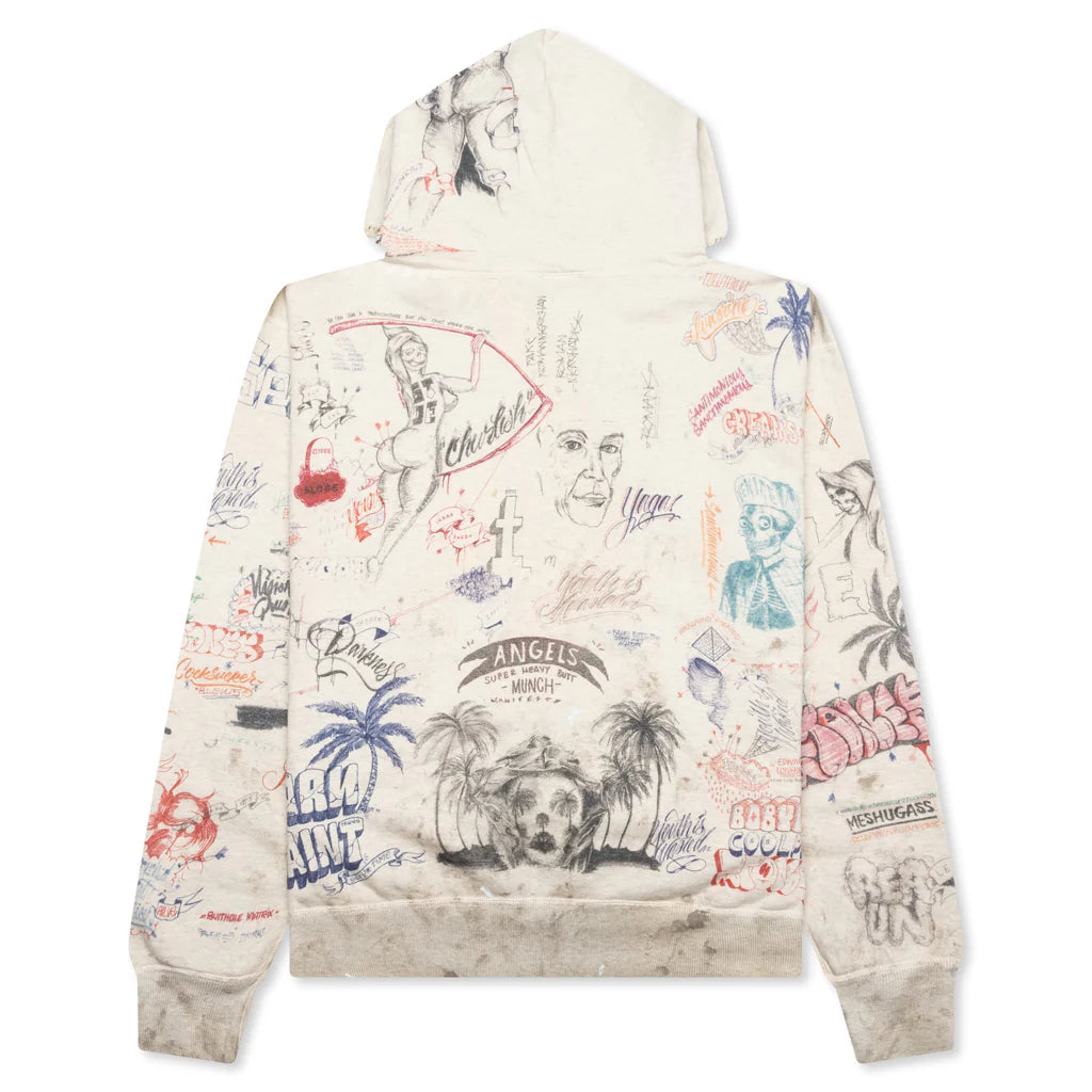 Saint Michael x Born X Raised LA Hoodie Grey