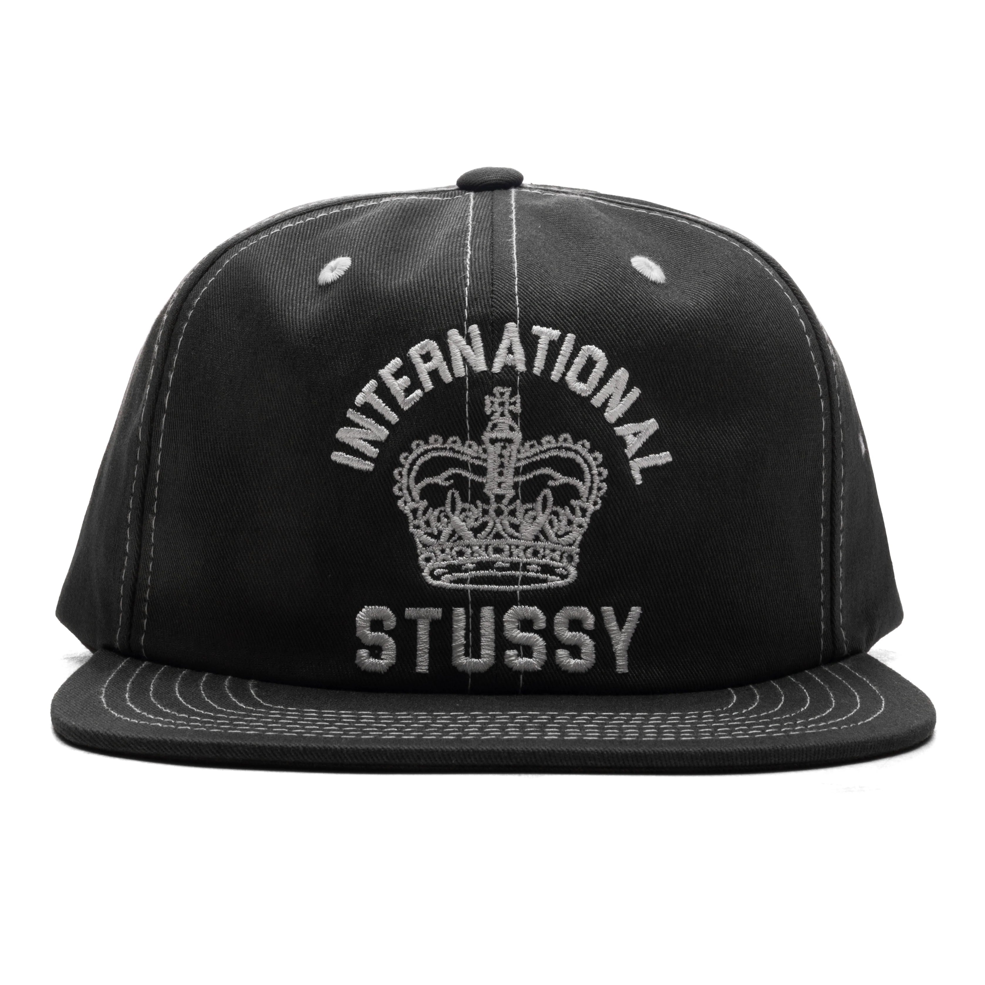 Mid International Crown Strapback Cap Black