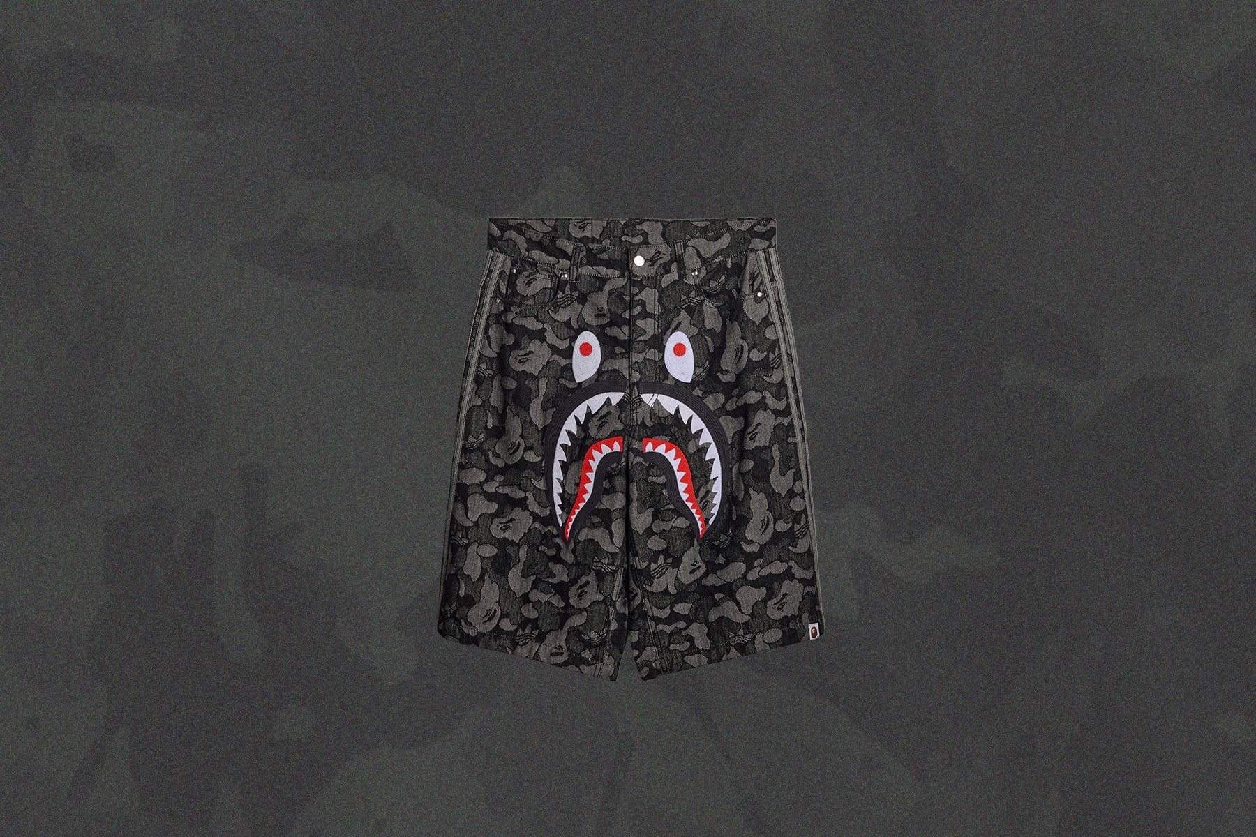 Adidas x BAPE Shark Denim Jorts Black
