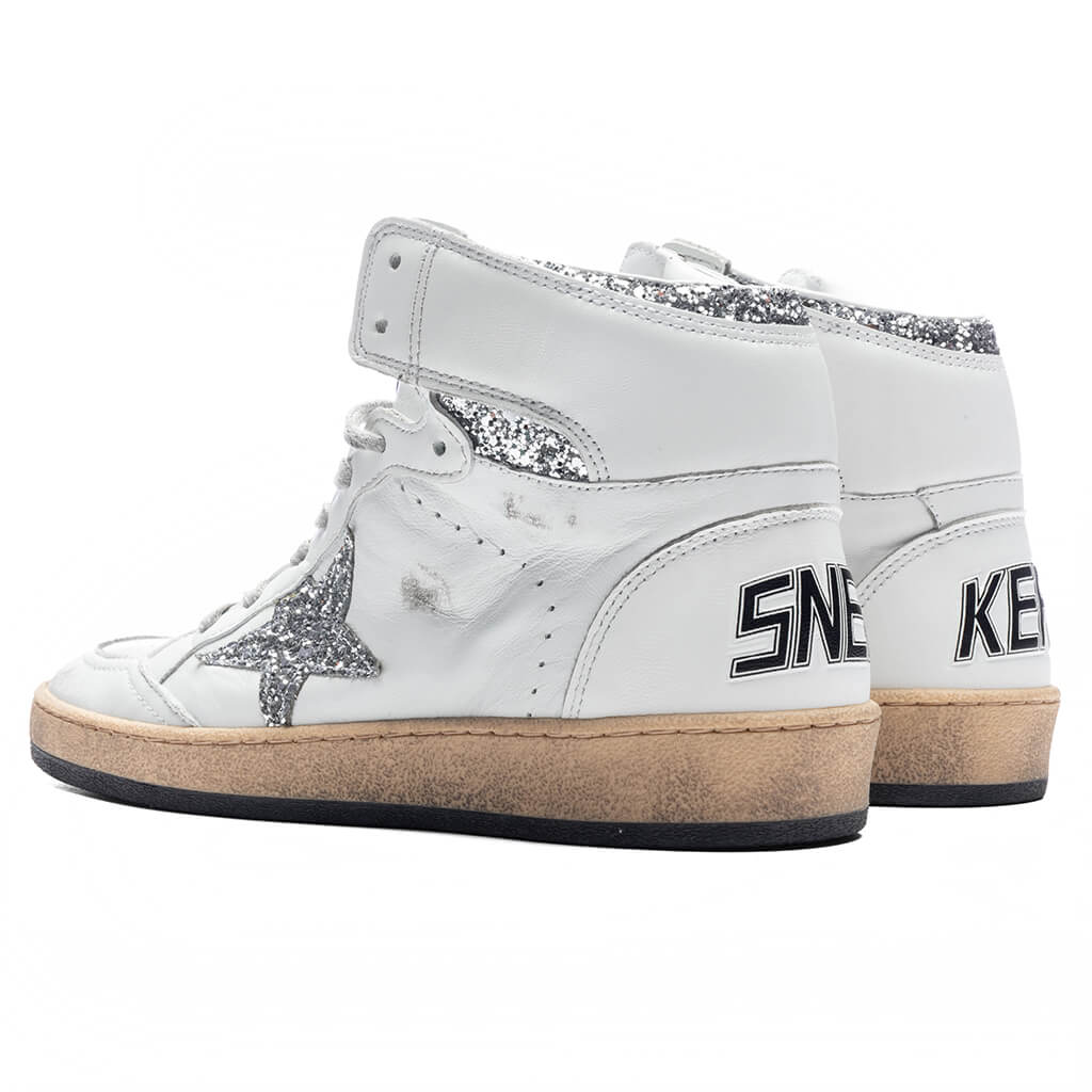 Womens Sky Star Sneakers White Silver