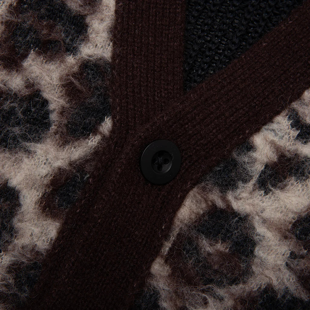 Leopard Cardigan Brown Black
