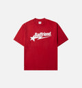 Star Logo Mens Short Sleeve Shirt Red White