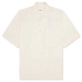 Glass Finish Cotton Poplin Shirt Eggshell