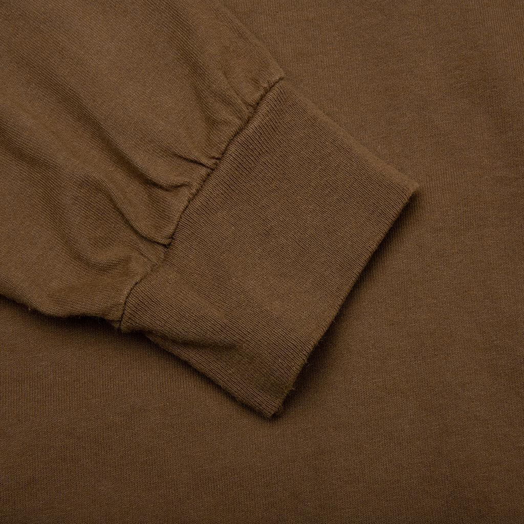 International Crew Pigment Dyed L S Tee Brown