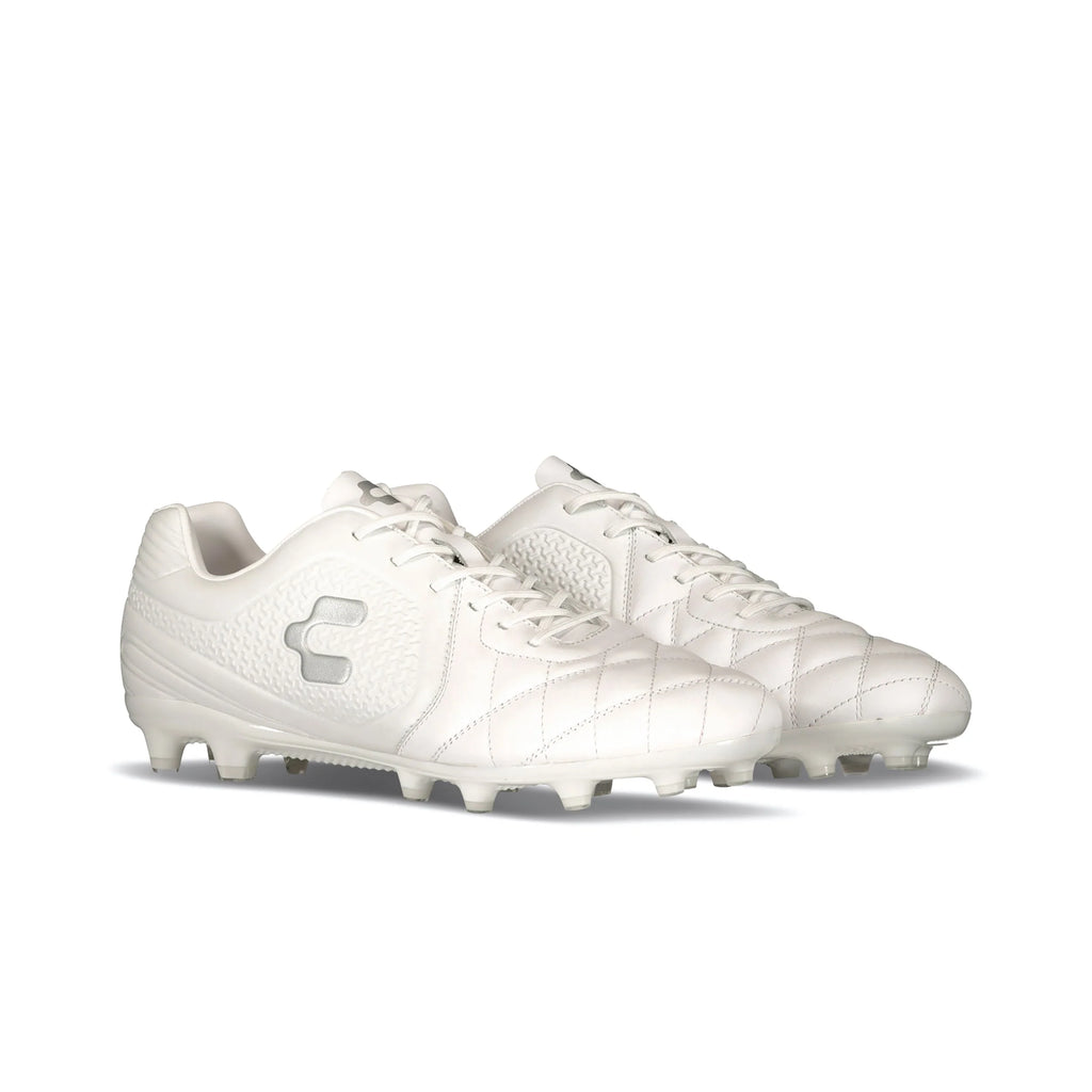 Charly Legendario 20 LT Soccer Cleats White Silver
