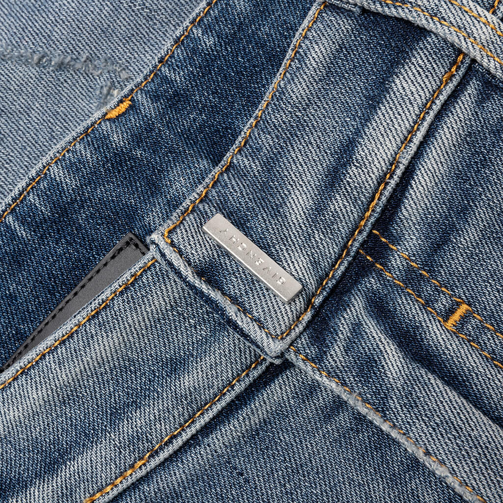 Straight Fit 5 Pocket Trousers Light Blue