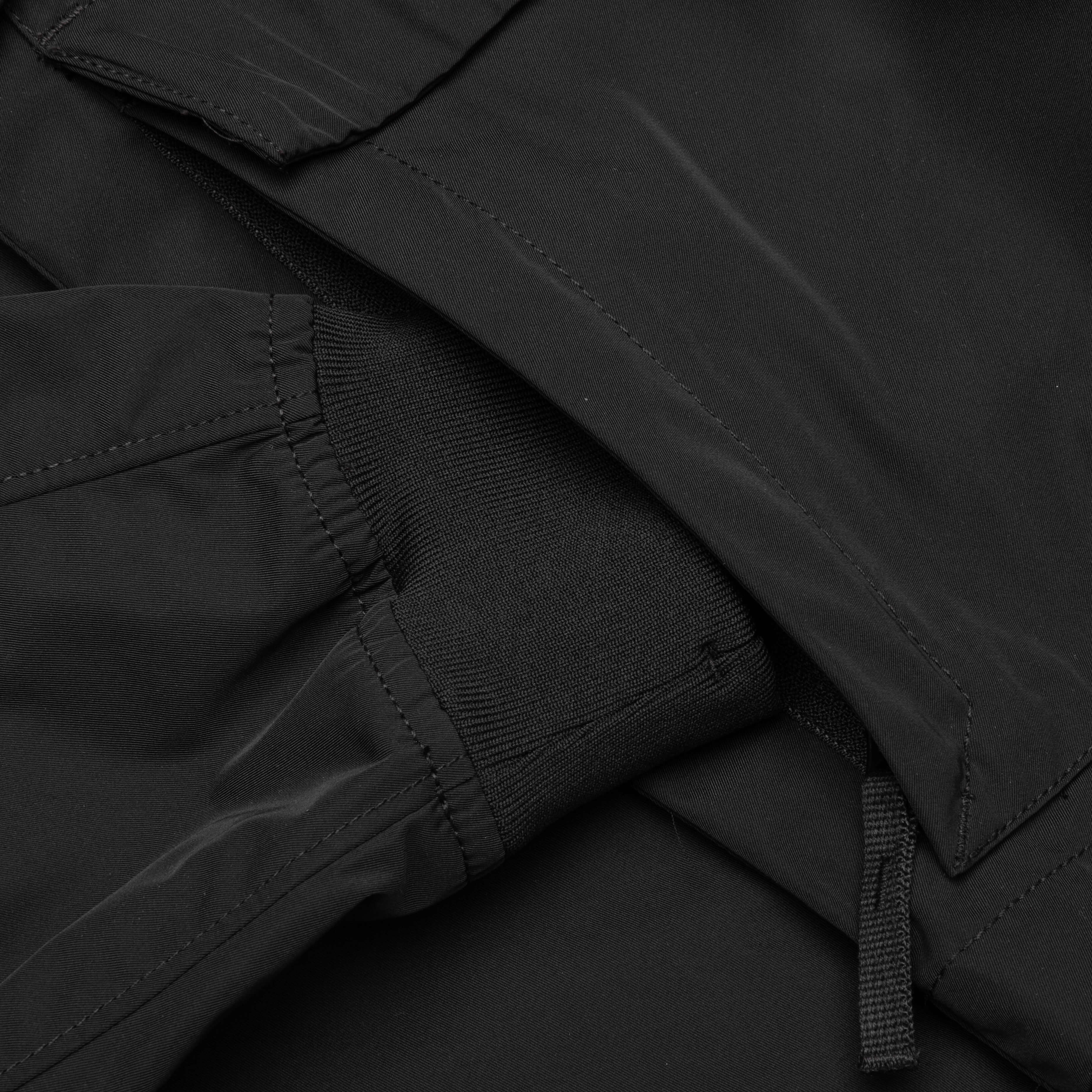 Micro Twill Hooded Jacket Black