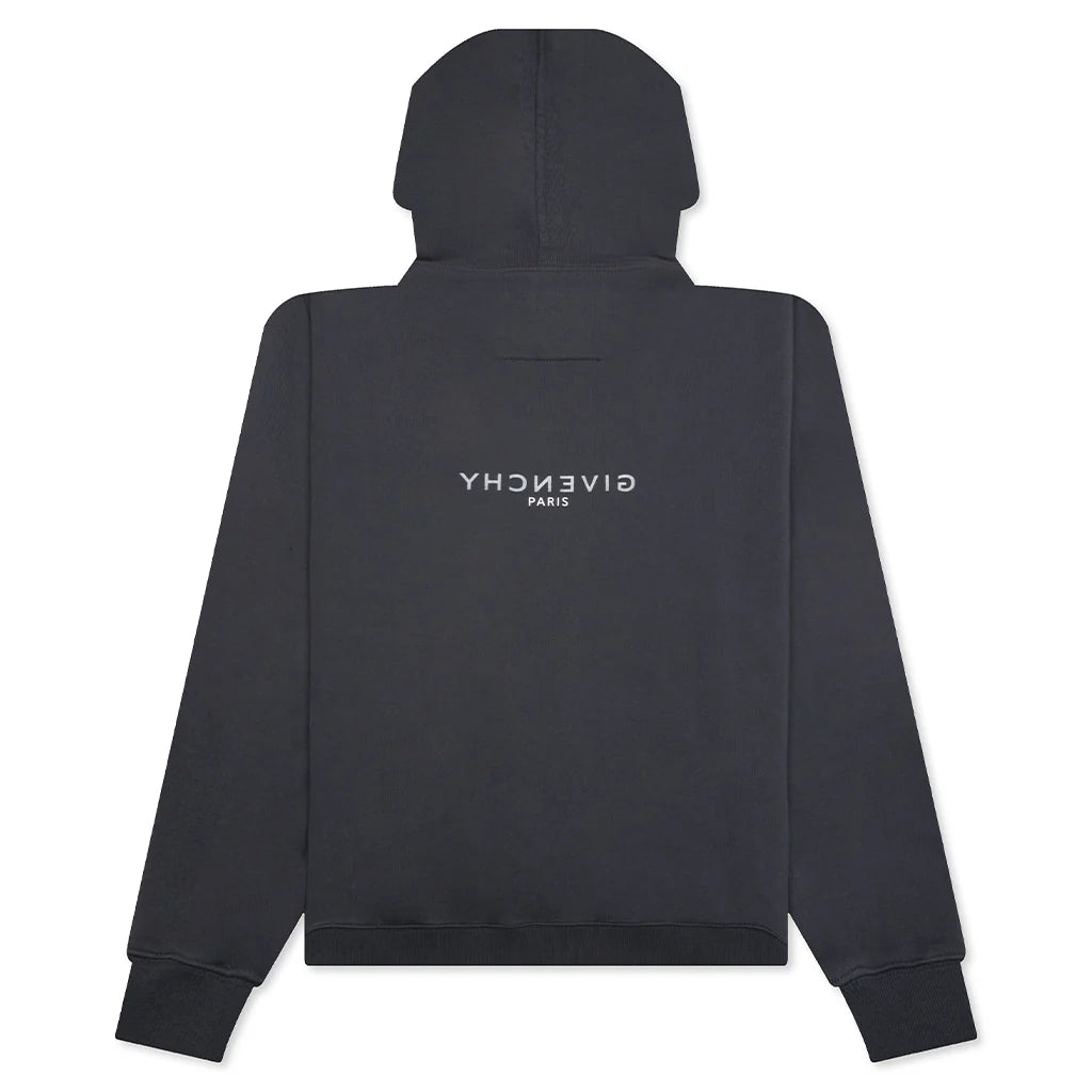 Printed Felpa Slim Fit Hoodie Charcoal