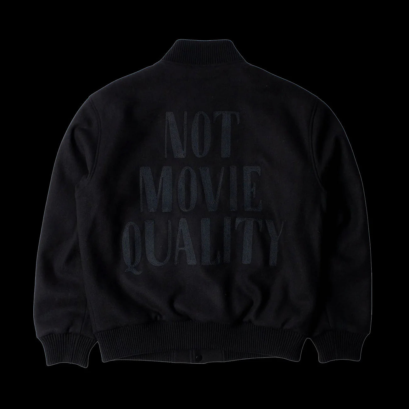 By Parra Not Movie Quality Varsity Jacket Black