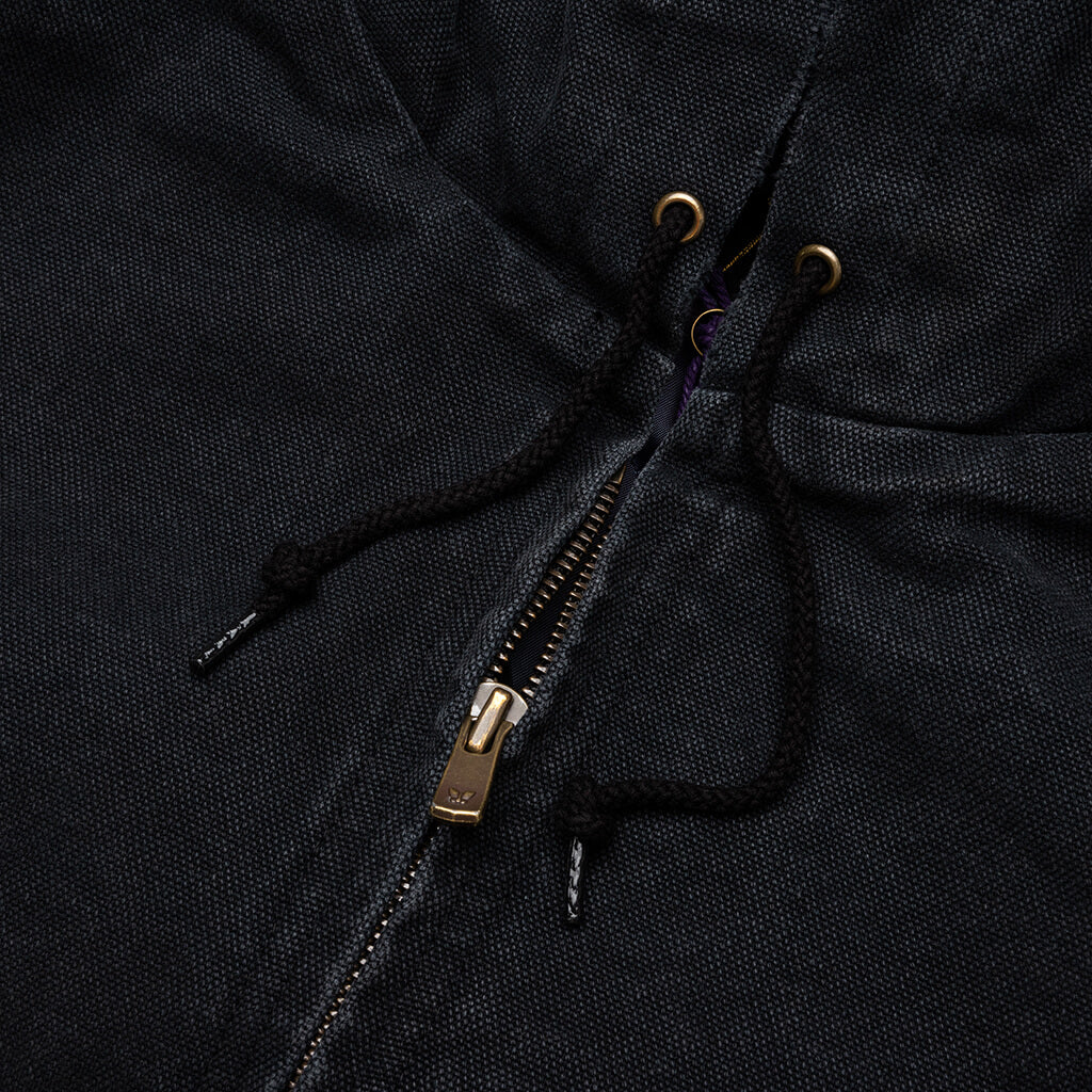 Zipped Work Hoody Black
