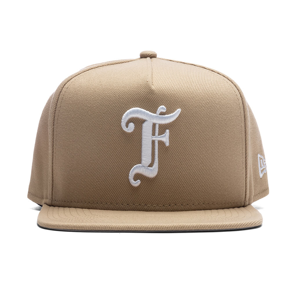 FEATURE x New Era 9Fifty A Frame Old English F Snapback Camel
