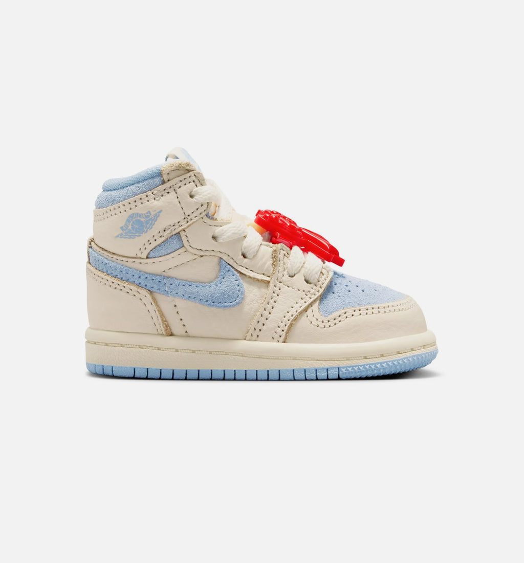 Air Jordan 1 Retro High OG Psychic Blue Infant Toddler Lifestyle Shoe Pale Ivory Psychic Blue Coconut Milk