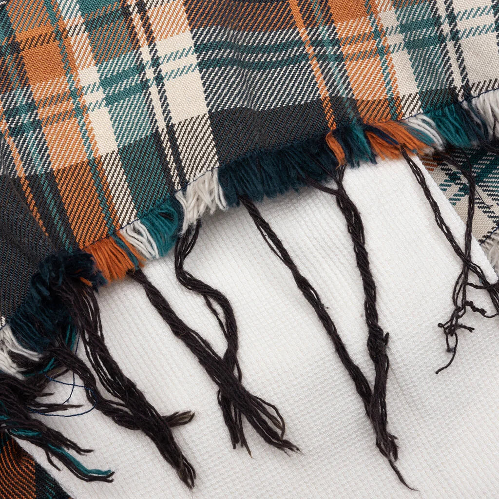 Bender Cut Off Flannel Orange Plaid