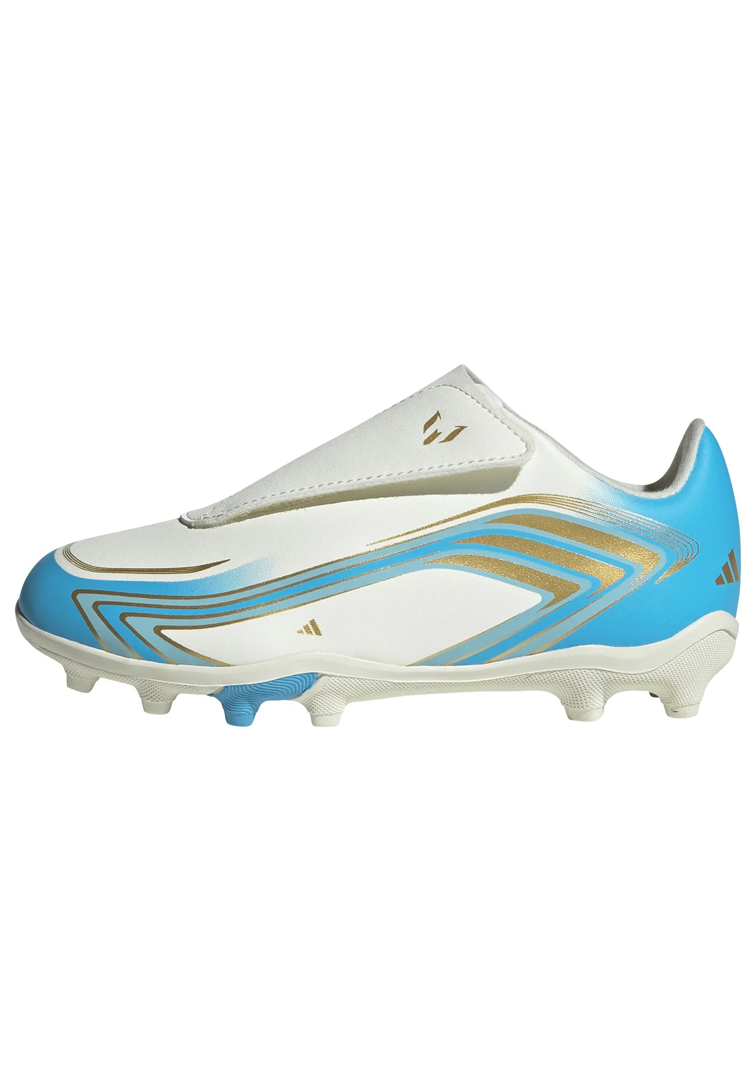 adidas F50 Messi Club Velcro Firm Ground Multi Ground Youth Soccer Cleats Ivory