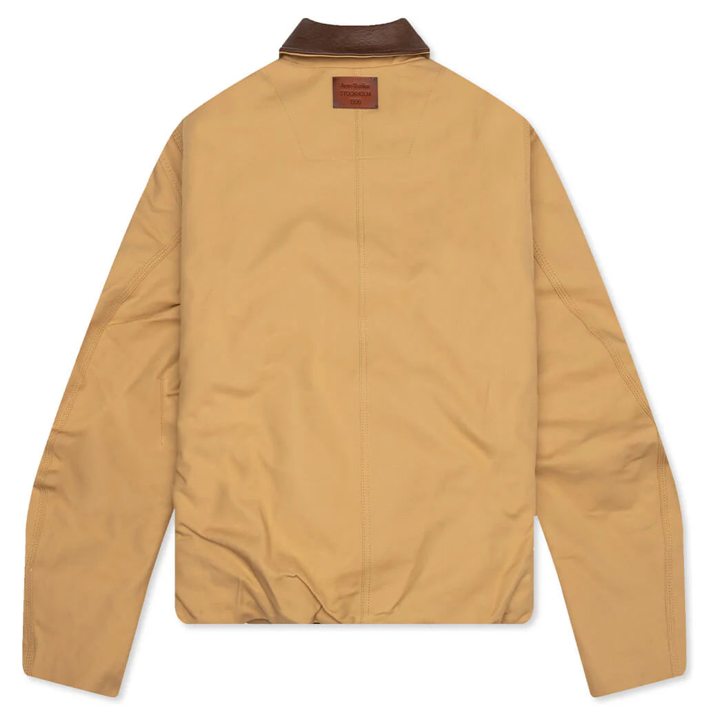 Double Cotton Satin Jacket Sand Beige