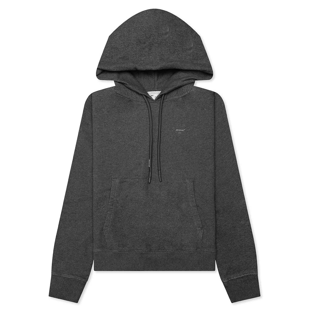 Logo Slim Hoodie Melange Grey