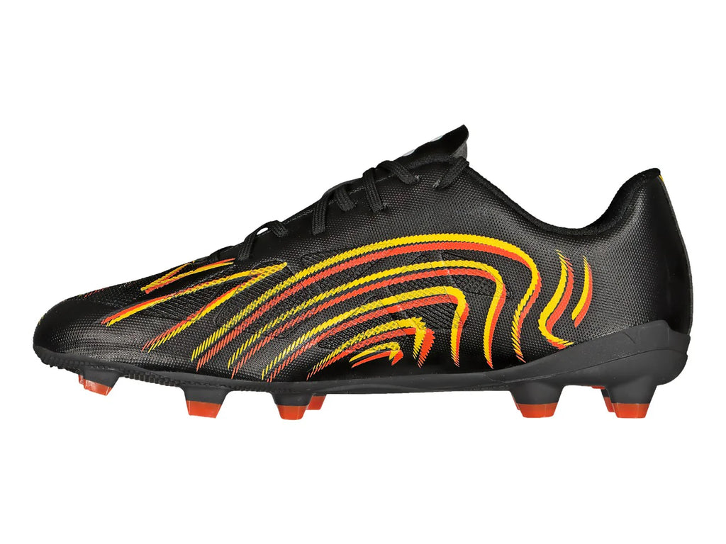 Tenis Charly de Fútbol Negro Naranja y Amarillo para Hombre