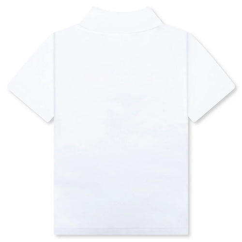 Kids One Point Polo Shirt White