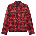 Curved Logo Check Shirt L S Red Off White