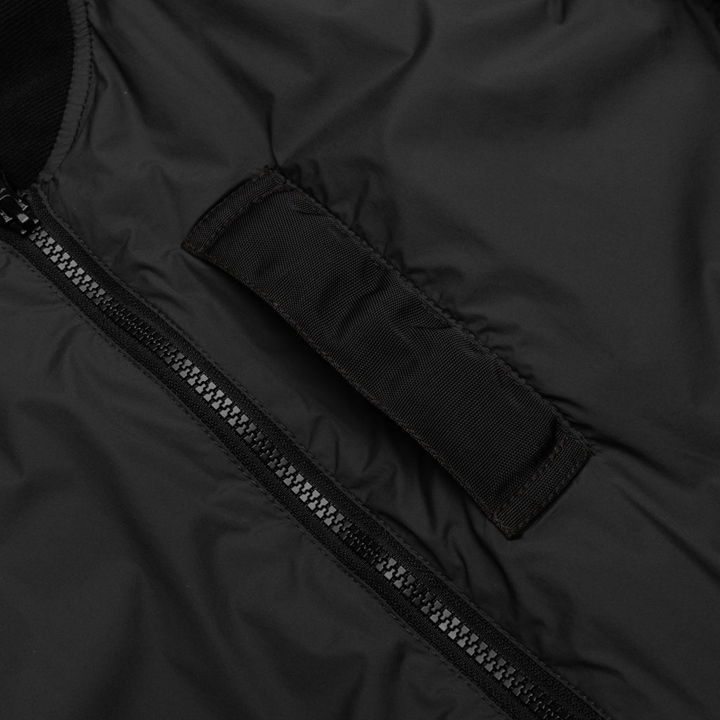 Skin Touch Nylon Bomber Jacket Charcoal