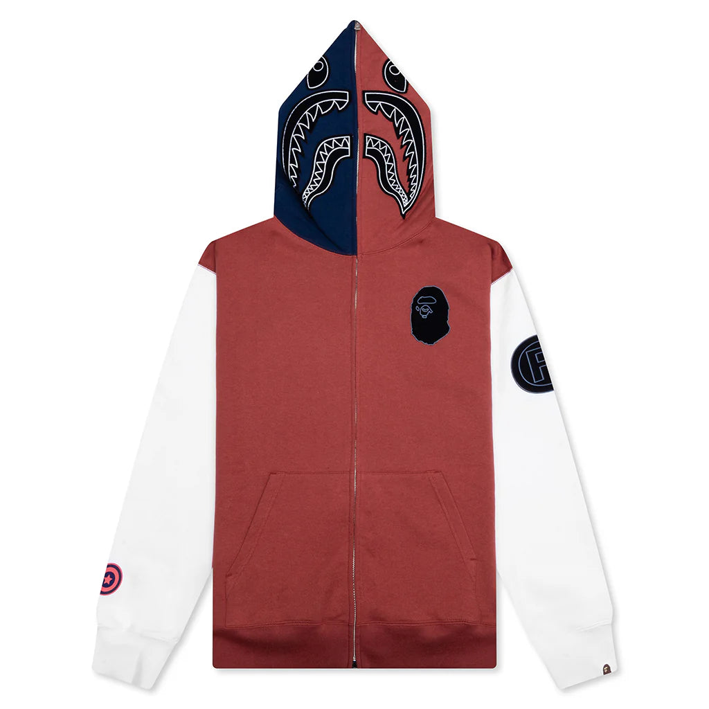 Shark Full Zip Hoodie France Burgundy
