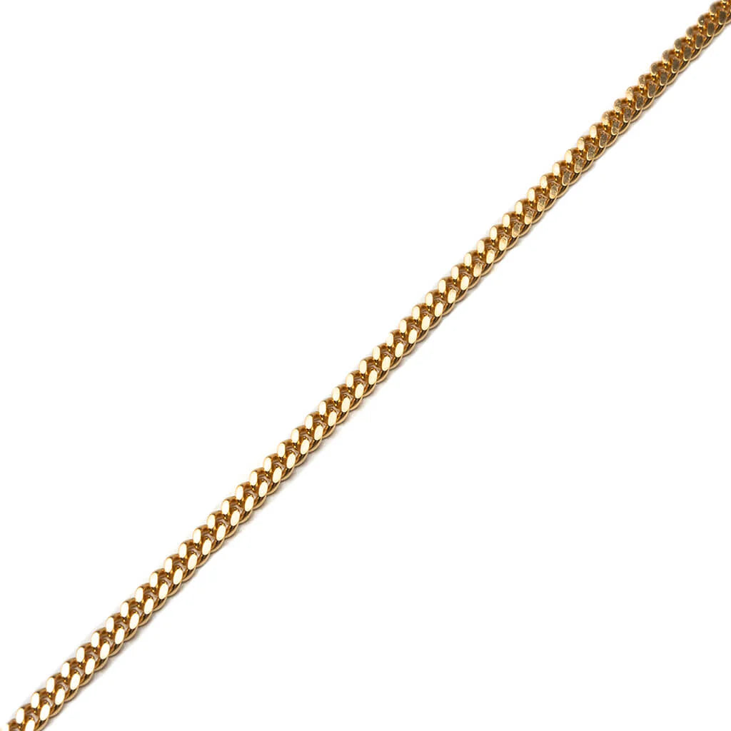Curb Chain M Gold 925 Sterling Silver 9K Gold