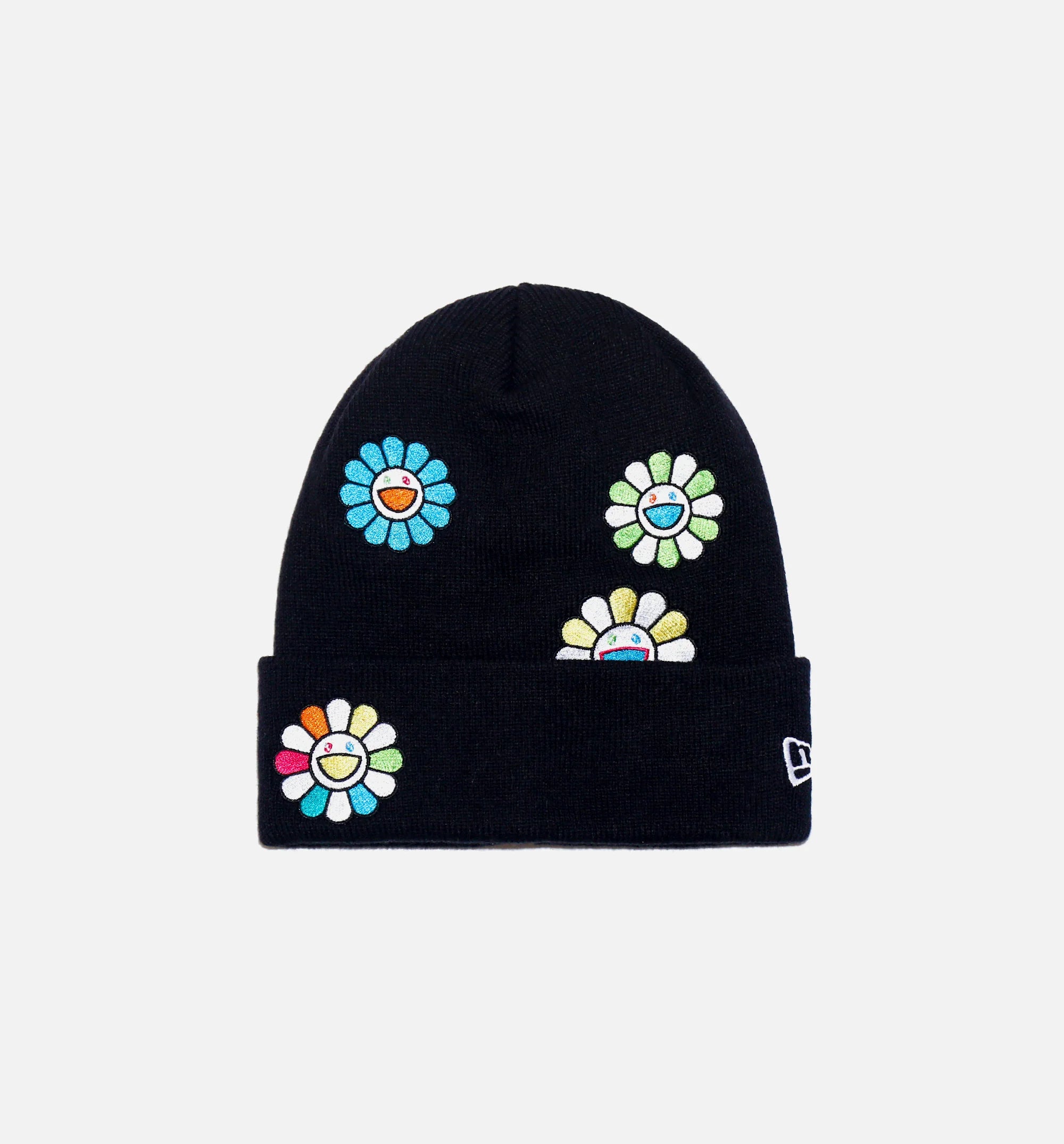 New Era x Takashi Murakami Basic Cuff Knit Beanie Mens Hat Black Multi