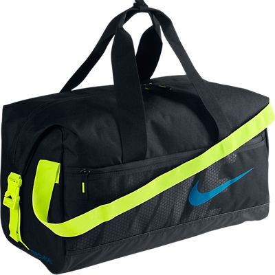 Nike FB Liberco Compact Duffel Bag Black Volt Blue