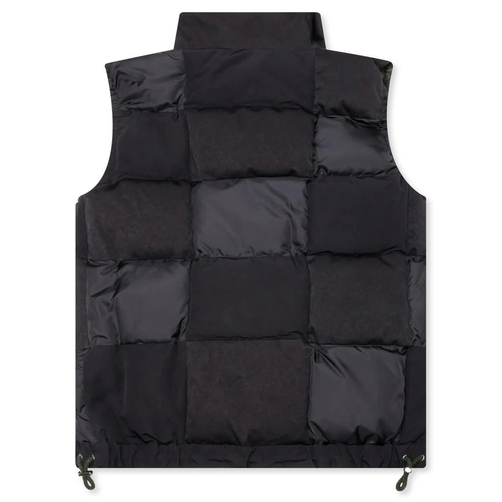 Faux Suede Mix Vest Black