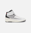 Air Jordan 2 Retro Python Grade School Lifestyle Shoe White Fire Red Black Sail Cement Grey