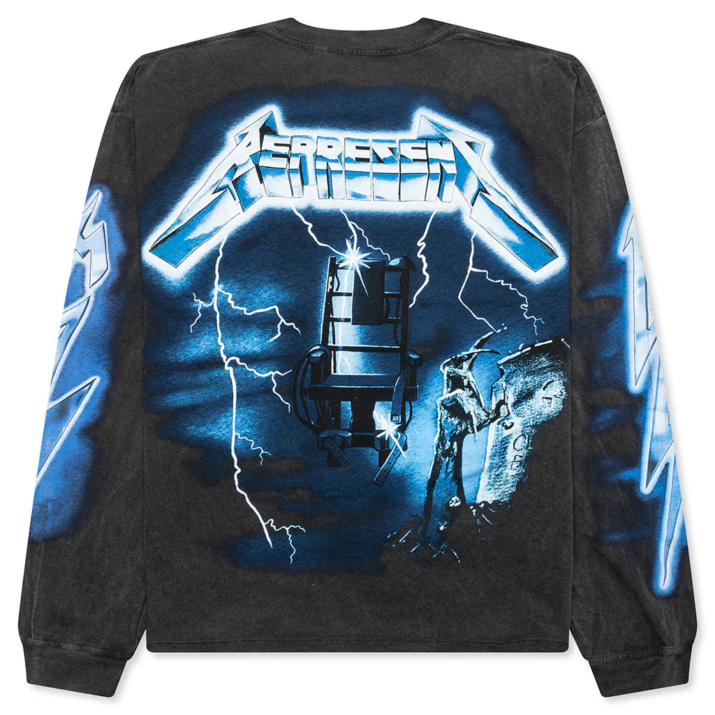 Metallica Ride The Lightning L S T Shirt Vintage Grey