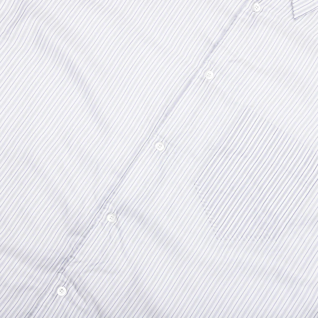 Padded Stripe L S Shirt Blue