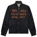 Zip Up Denim Work Jacket Indigo