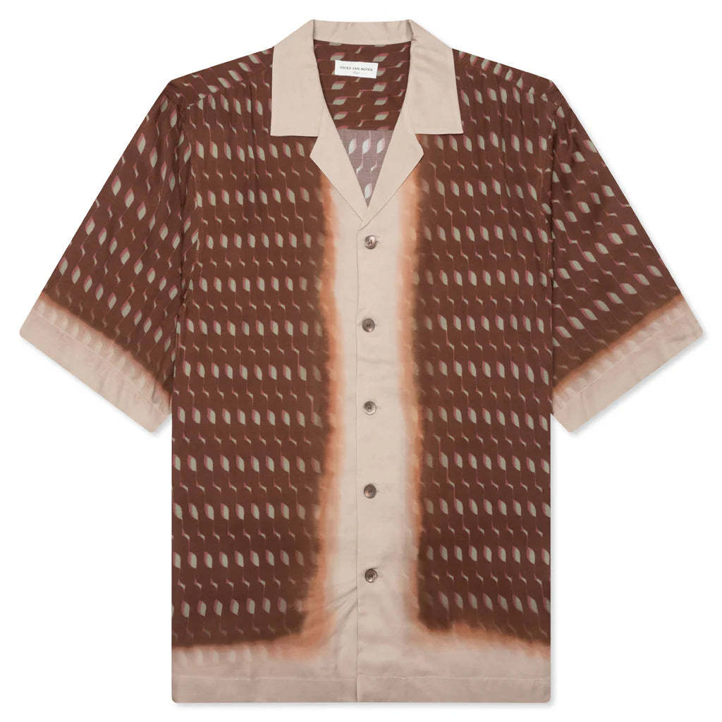 Boxy Viscose Shirt Rust