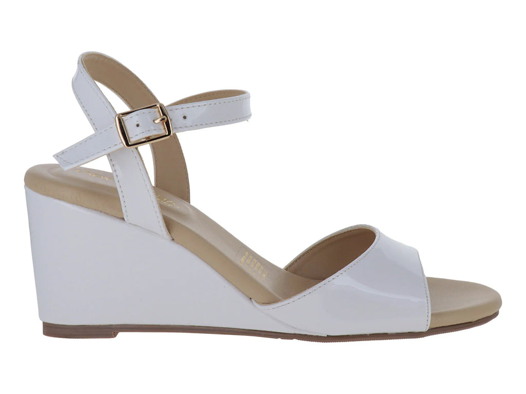 Sandalias Lady Paulina Blancas de Cuña para Mujer