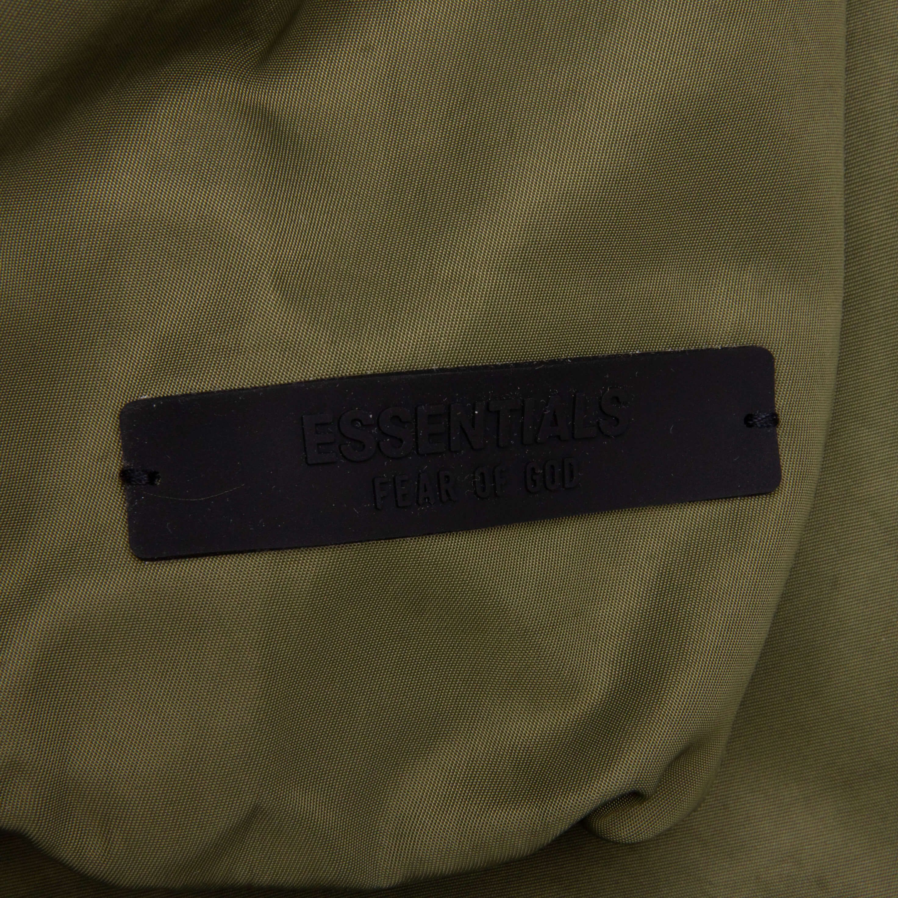 Textured Nylon Hooded Coaches Jacket Military