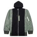 Nylon Twill X Sponge Sweat Hoodie Navy Khaki