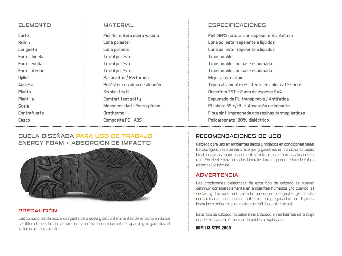 Botas Armada 5047 Para Hombre