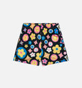 Flower Satin Mens Short Black