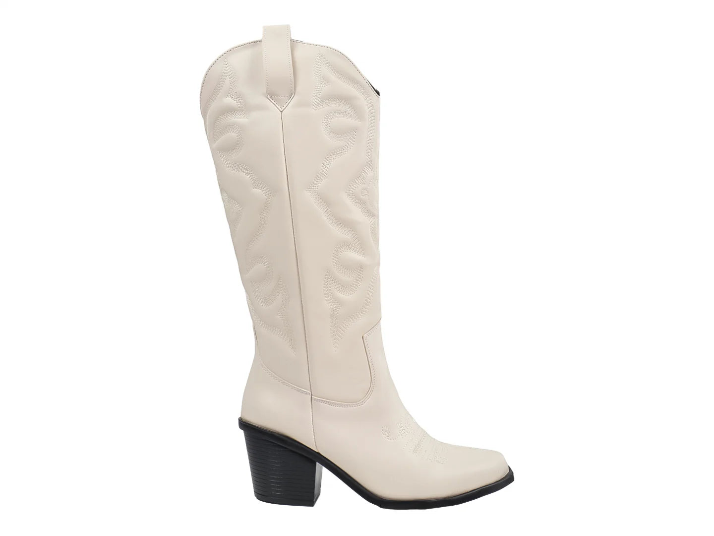 Botas Vaqueras Luna Rosa Color Latte para Mujer