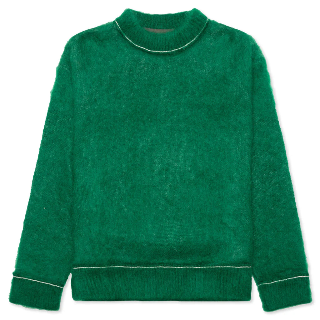 Mohair Knit Pullover Green