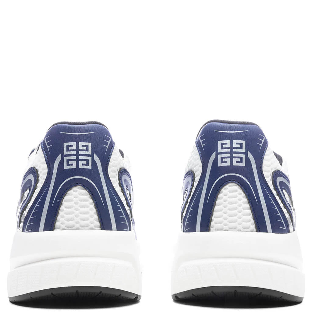 NFNTY 52 Synthetic Leather and Mesh Sneakers Navy White