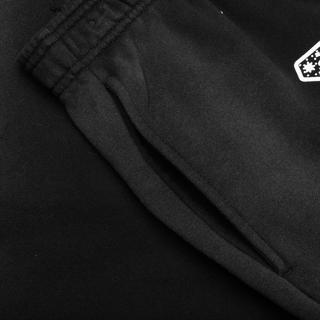 Starry Arc Fleece Short Pirate Black