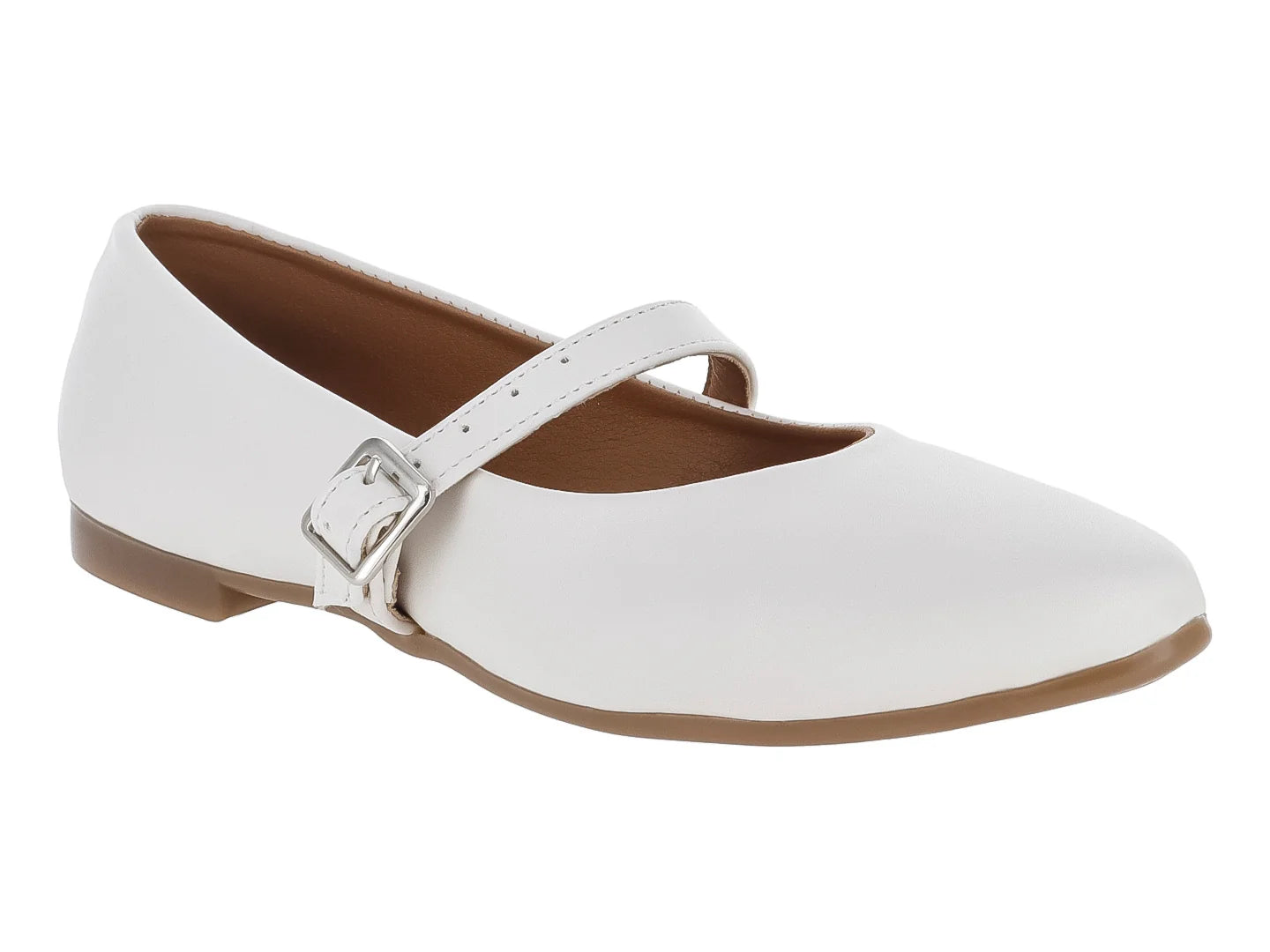 Zapatos Planos Mary Jane Luna Rosa Color Latte para Mujer