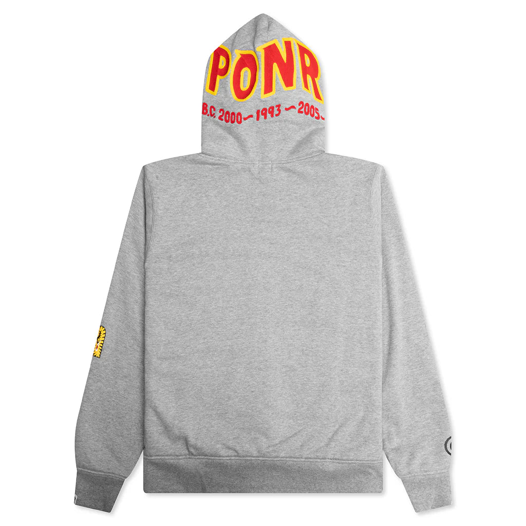 2nd Shark Full Zip Hoodie Gray