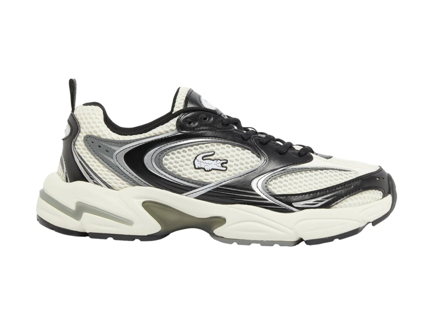 Tenis Lacoste Storm 96 2K Blanco y Negro para Hombre