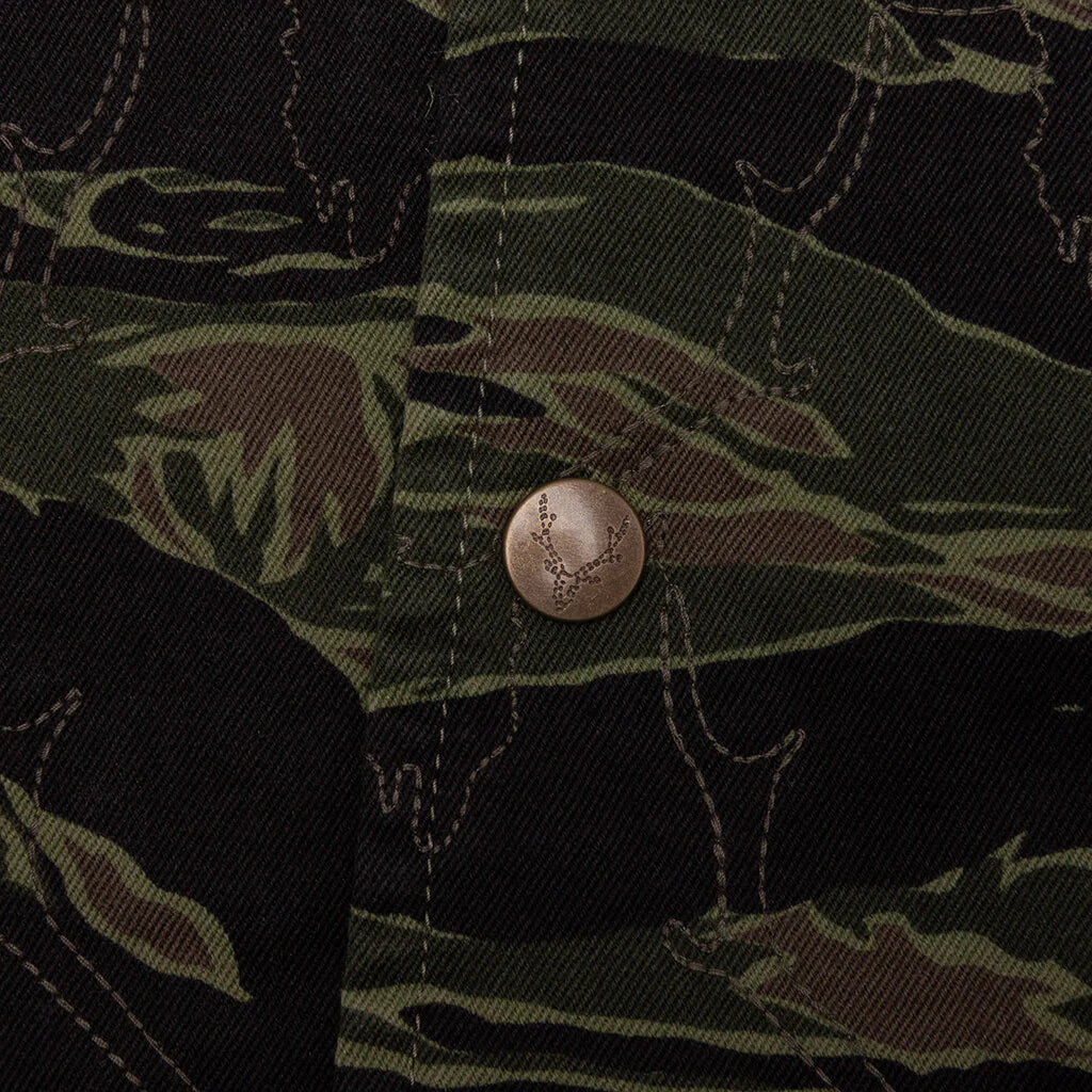 Coach Jacket Skull Quilting Tiger Camo