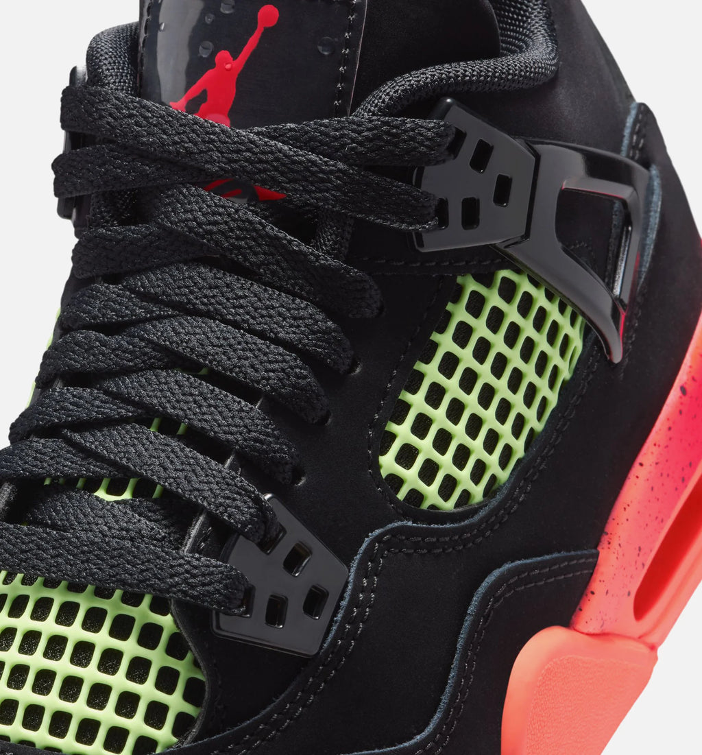 Air Jordan 4 Retro Black Infrared 23 Grade School Lifestyle Shoe Black Infrared 23 Bright Mango