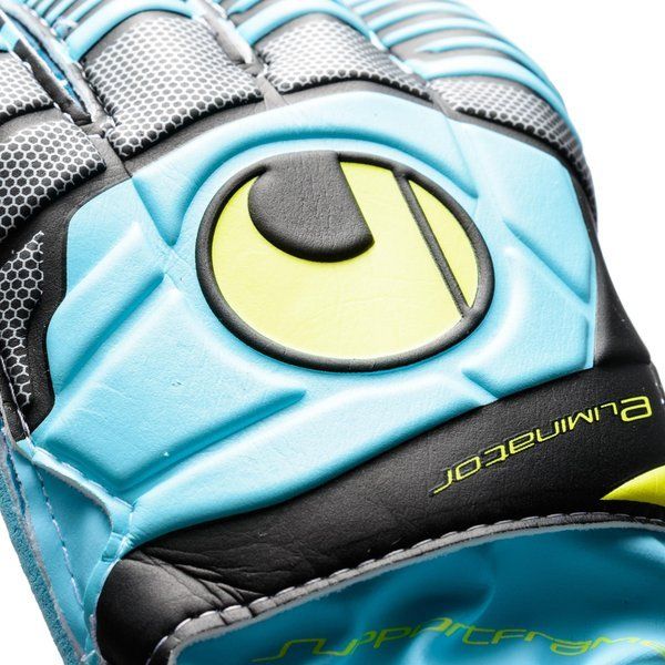 Uhlsport Kids Eliminator Soft SF Goalkeeper Gloves Turquoise Black Yellow